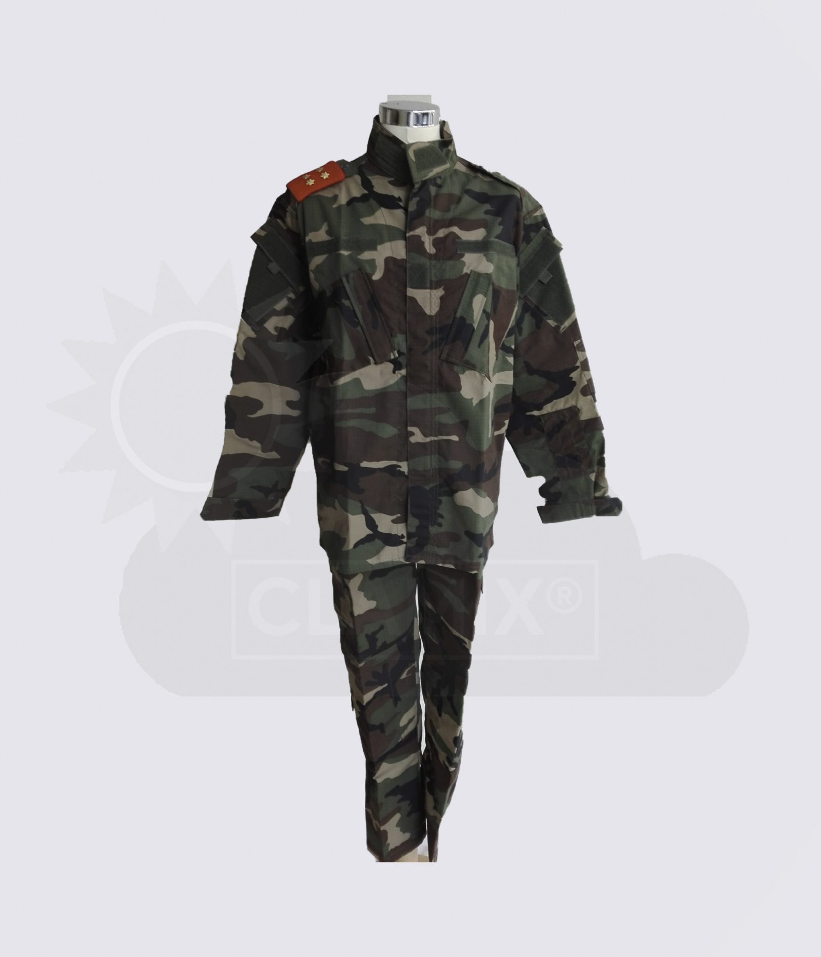 Farda Calças e Dólman modelo Militar Camufladas - R01