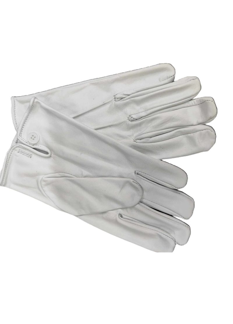 Luvas de Pele de Gala em Branco