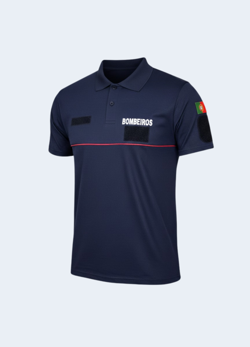 Polo Bombeiros M/Manga Novo Modelo