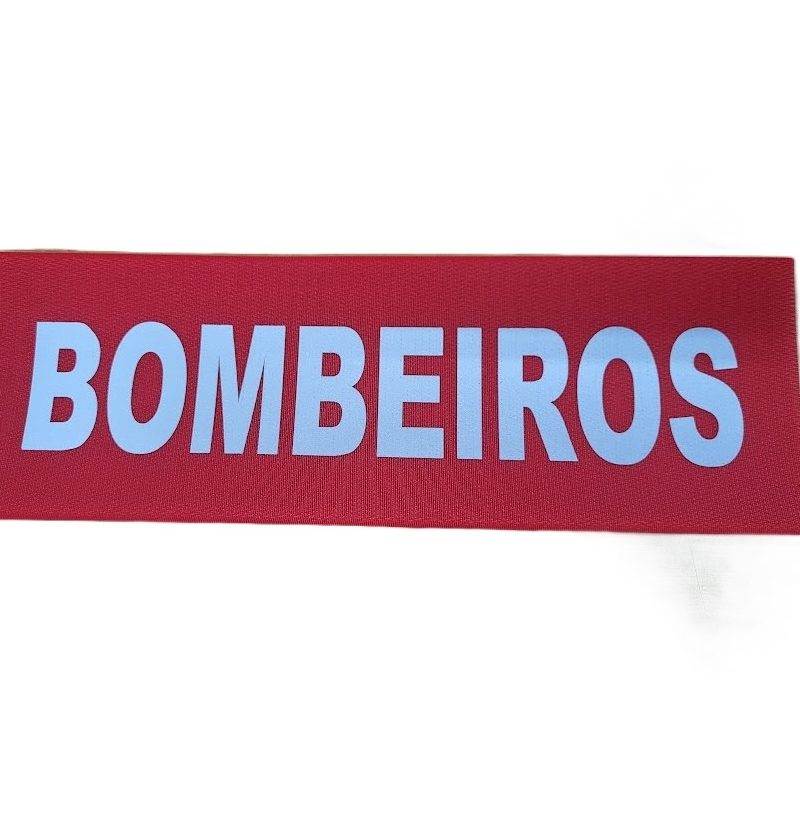 Placa de Velcro para Costas Bombeiros a Refletor