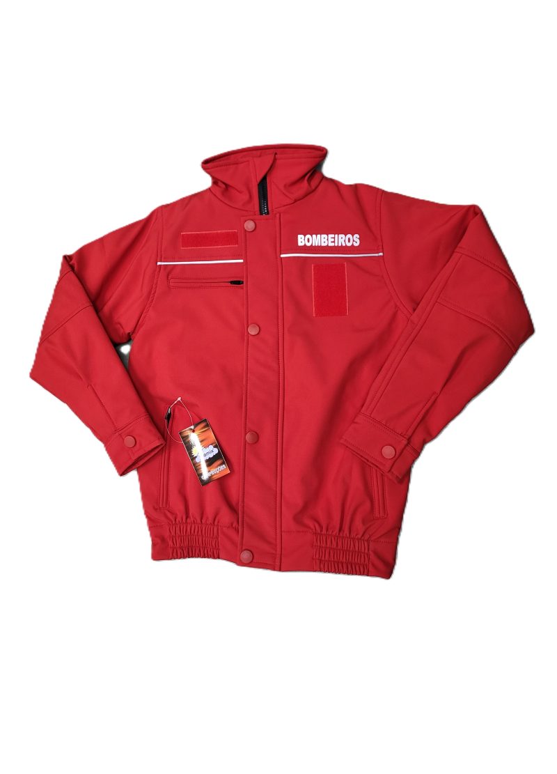 Blusão Softshell de Bombeiros para Infantes e Cadetes dos Tamanhos 6/8 -10/12 -14/16