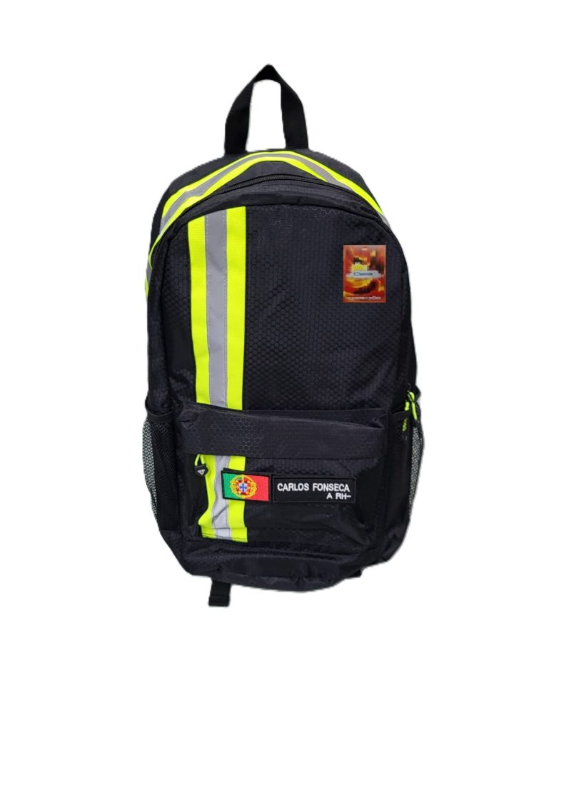 Mochila Azul com tecido Honeycomb para Bombeiros