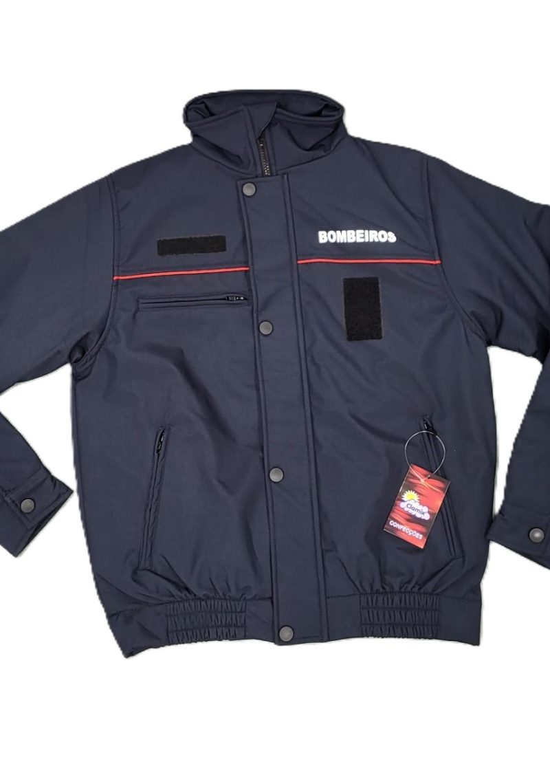 Blusão Softshell Bombeiros Debruado a Vermelho 
